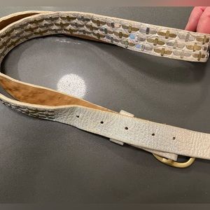 Calleen Cordero Metallic Studded Belt, Sz36